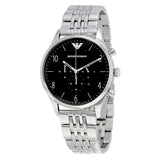 Emporio Armani Beta Chronograph Black Dial Steel Strap Watch For Men - AR1863 Authentic Buy Shop Now