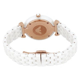 Emporio Armani Ceramica Mother of Pearl Dial White Ceramic Strap Watch For Women - AR1486 Authentic Buy Shop Now