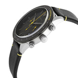 Emporio Armani Mario Chronograph Black Dial Black Leather Strap Watch For Men - AR11325 Authentic Buy Shop Now