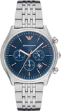 Emporio Armani Luigi Chronograph Quartz Blue Dial Silver Steel Strap Watch For Men - AR1974 Authentic Buy Shop Now