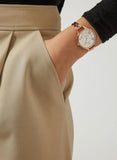 Emporio Armani Aurora Quartz Silver Dial Gold Steel Strap Watch For Women - AR11108 Authentic Buy Shop Now