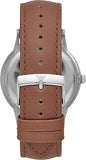 Emporio Armani Renato Quartz Silver Dial Brown Leather Strap Watch For Men - AR11185 Authentic Buy Shop Now