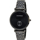 Emporio Armani Gianni T Bar Analog Black Dial Black Steel Strap Watch For Men - AR11299 Authentic Buy Shop Now