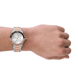 Emporio Armani Sea Explorer GMT Quartz White Dial Two Tone Steel Strap Watch For Men - AR11591 Authentic Buy Shop Now