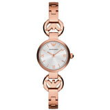 Emporio Armani Retro Quartz Silver Dial Rose Gold Steel Strap Watch For Women - AR1776 Authentic Buy Shop Now