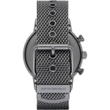 Emporio Armani Chronograph Blue Dial Gun Metallic Mesh Bracelet Watch For Men - AR1979 Authentic Buy Shop Now