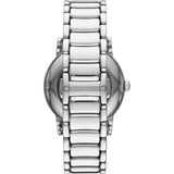Emporio Armani Luigi Chronograph Skeleton Blue Dial Silver Steel Strap Watch For Men - AR60036 Authentic Buy Shop Now