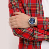 Emporio Armani Mario Chronograph Blue Dial Silver Steel Strap Watch For Men - AR11306 Authentic Buy Shop Now
