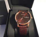 Emporio Armani Luigi Classic Brown Dial Brown Leather Strap Watch For Men - AR2503 Authentic Buy Shop Now