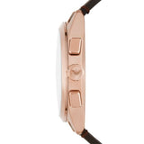 Emporio Armani Claudio Chronograph Blue Dial Brown Leather Strap Watch For Men - AR11554 Authentic Buy Shop Now