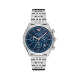 Emporio Armani Luigi Chronograph Quartz Blue Dial Silver Steel Strap Watch For Men - AR1974 Authentic Buy Shop Now