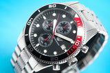 Emporio Armani Chronograph Black Dial Silver Stainless Steel Watch For Men - AR5855 Authentic Buy Shop Now