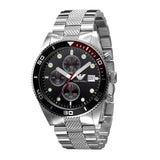 Emporio Armani Chronograph Black Dial Silver Stainless Steel Watch For Men - AR5855 Authentic Buy Shop Now