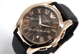 Emporio Armani Chronograph Brown Dial Brown Leather Strap Watch For Men - AR1701 Authentic Buy Shop Now