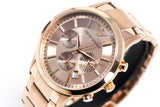 Emporio Armani Classic Rose Gold Chronograph Steel Strap Watch For Men - AR2452 Authentic Buy Shop Now