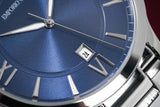 Emporio Armani Giovanni Quartz Blue Dial Silver Steel Strap Watch For Men - AR11227 Authentic Buy Shop Now
