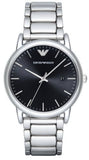 Emporio Armani Luigi Quartz Black Dial Silver Steel Strap Watch For Men - AR2499 Authentic Buy Shop Now