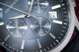 Emporio Armani Classic Chronograph Blue Dial Blue Leather Strap Watch For Men - AR2473 Authentic Buy Shop Now