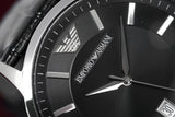 Emporio Armani Renato Black Dial Leather Strap Watch For Men - AR2411 Authentic Buy Shop Now