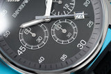 Emporio Armani Sportivo Black Dial Two Tone Ceramic Bracelet Watch For Men - AR5866 Authentic Buy Shop Now