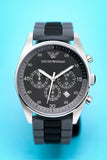 Emporio Armani Sportivo Black Dial Two Tone Ceramic Bracelet Watch For Men - AR5866 Authentic Buy Shop Now