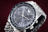 Emporio Armani Sportivo Chronograph Blue Stainless Steel Watch For Men - AR6072 Authentic Buy Shop Now