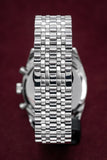 Emporio Armani Tazio Chronograph Black Dial Silver Steel Strap Watch For Men - AR5988 Authentic Buy Shop Now