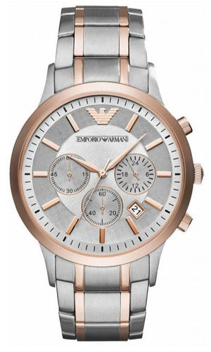 Emporio Armani Renato Gray Dial Gray Steel Strap Watch For Men - AR11077 Authentic Buy Shop Now
