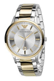 Emporio Armani Renato Silver Dial Two Tone Steel Strap Watch For Men - AR2449 Authentic Buy Shop Now