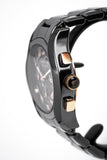 Emporio Armani Valente Ceramica Chronograph Black Dial Black Steel Strap Watch For Men - AR1410 Authentic Buy Shop Now