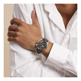 Emporio Armani Paolo Chronograph Black Dial Black Leather Strap Watch For Men - AR11530 Authentic Buy Shop Now
