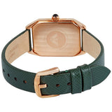 Emporio Armani Gioia Analog Black Mother of Pearl Dial Green Leather Strap Watch For Women - AR11149 Authentic Buy Shop Now