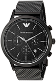 Emporio Armani Renato Chronograph Black Dial Black Mesh Bracelet Watch For Men - AR2498 Authentic Buy Shop Now