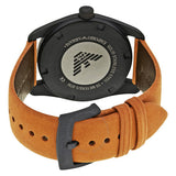 Emporio Armani Sportivo Analog Brown Dial Brown Leather Strap Watch For Men - AR6080 Authentic Buy Shop Now
