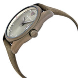 Emporio Armani Sportivo Quartz Silver Dial Brown Leather Strap Watch For Men - AR6079 Authentic Buy Shop Now