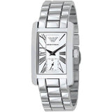Emporio Armani White Dial Silver Stainless Steel Watch For Women - AR0146 Authentic Buy Shop Now