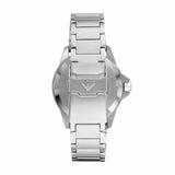 Emporio Armani Three Hand Green Dial Silver Steel Strap Watch For Men - AR11338 Authentic Buy Shop Now