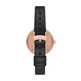 Emporio Armani Rosa Two Hand Black Dial Black Leather Strap Watch For Women - AR11493 Authentic Buy Shop Now