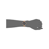 Emporio Armani Arianna Black Dial Rose Gold Stainless Steel Watch For Women - AR11197 Authentic Buy Shop Now