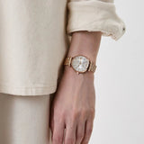 Emporio Armani Gianni T-Bar Crystals Silver Dial Rose Gold Steel Strap Watch For Women - AR11446 Authentic Buy Shop Now