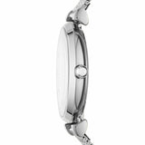 Emporio Armani Gianni T-Bar Quartz Mother of Pearl Dial Silver Mesh Bracelet Watch For Women - AR11319 Authentic Buy Shop Now