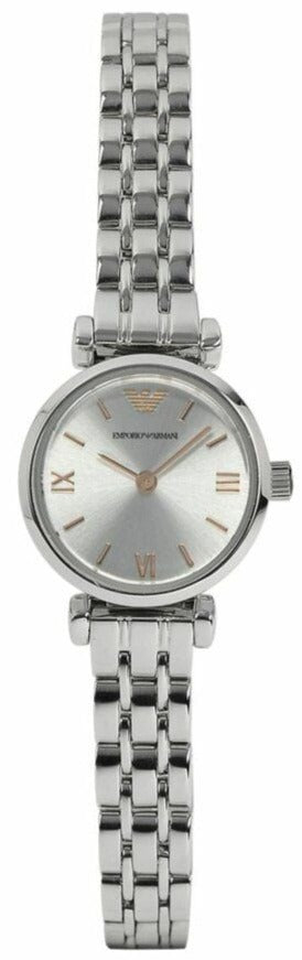 Emporio Armani Gianni T Bar Quartz Silver Dial Silver Steel Strap Watch For Women - AR1935 Authentic Buy Shop Now