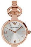 Emporio Armani Retro Quartz Silver Dial Rose Gold Steel Strap Watch For Women - AR1776 Authentic Buy Shop Now