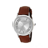 Emporio Armani Renato Silver Dial Brown Leather Strap Watch For Men - AR2463 Authentic Buy Shop Now