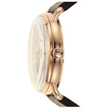 Emporio Armani Meccanico Automatic White Dial Brown Leather Strap Watch For Men - AR60027 Authentic Buy Shop Now