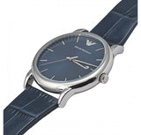 Emporio Armani Dress Quartz Blue Dial Blue Leather Strap Watch For Men - AR2501 Authentic Buy Shop Now