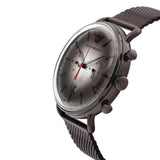 Emporio Armani Aviator Chronograph Grey Dial Brown Mesh Bracelet Watch For Men - AR11169 Authentic Buy Shop Now