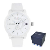 Tommy Hilfiger Denim Analog White Dial White Rubber Strap Watch for Men - 1791481 Authentic Buy Shop Now