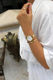 Daniel Wellington Classic Petite Evergold White Dial Gold Mesh Bracelet Watch For Women - DW00100350 Authentic Buy Shop Now