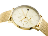 Tommy Hilfiger Jenna Quartz White Dial Gold Mesh Bracelet Watch For Women - 1781943 Authentic Buy Shop Now